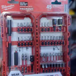 Juego de puntas de 45 piezas milwaukee de alto torque