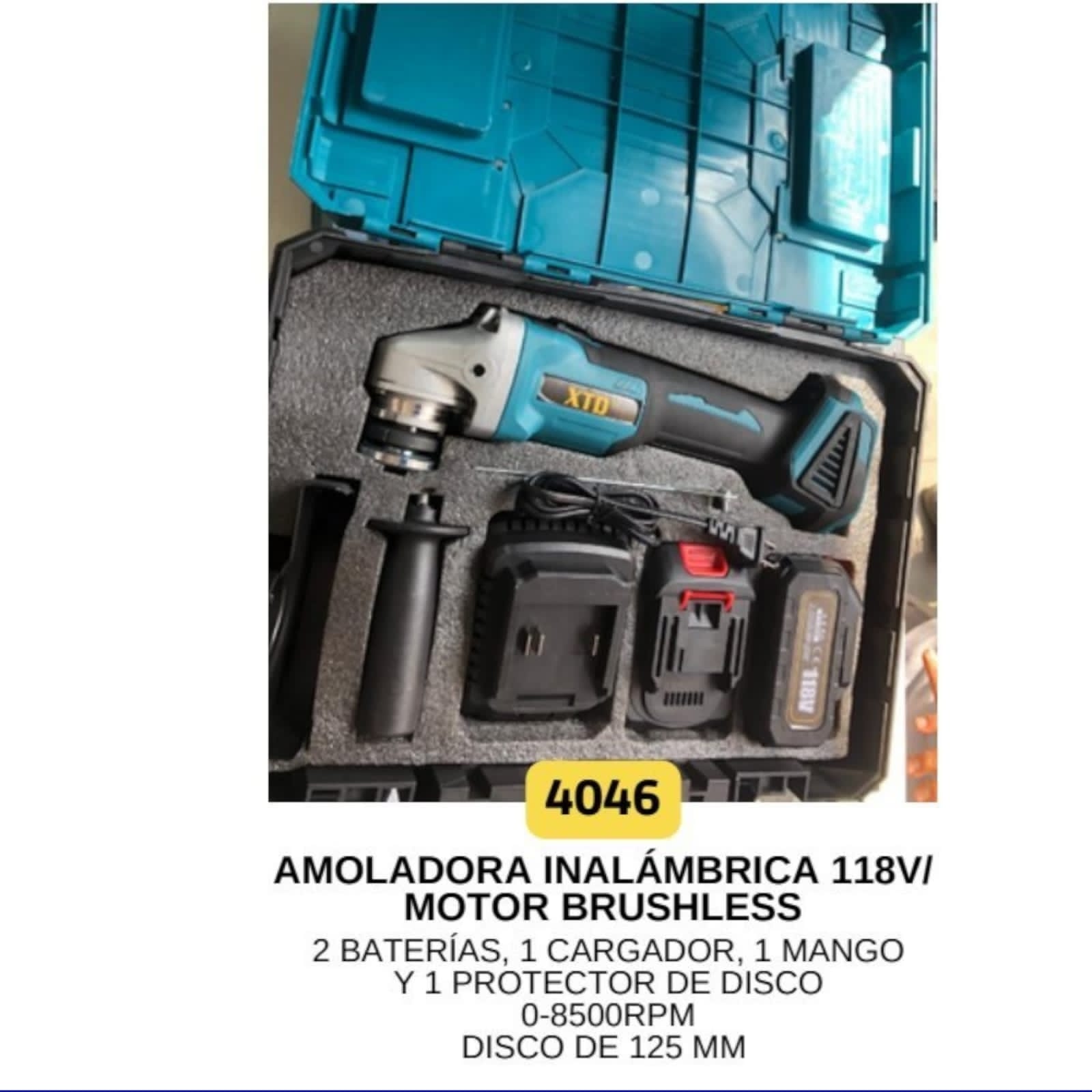 Amoladora inalambrico BRUSHLESS 4 cod 4046