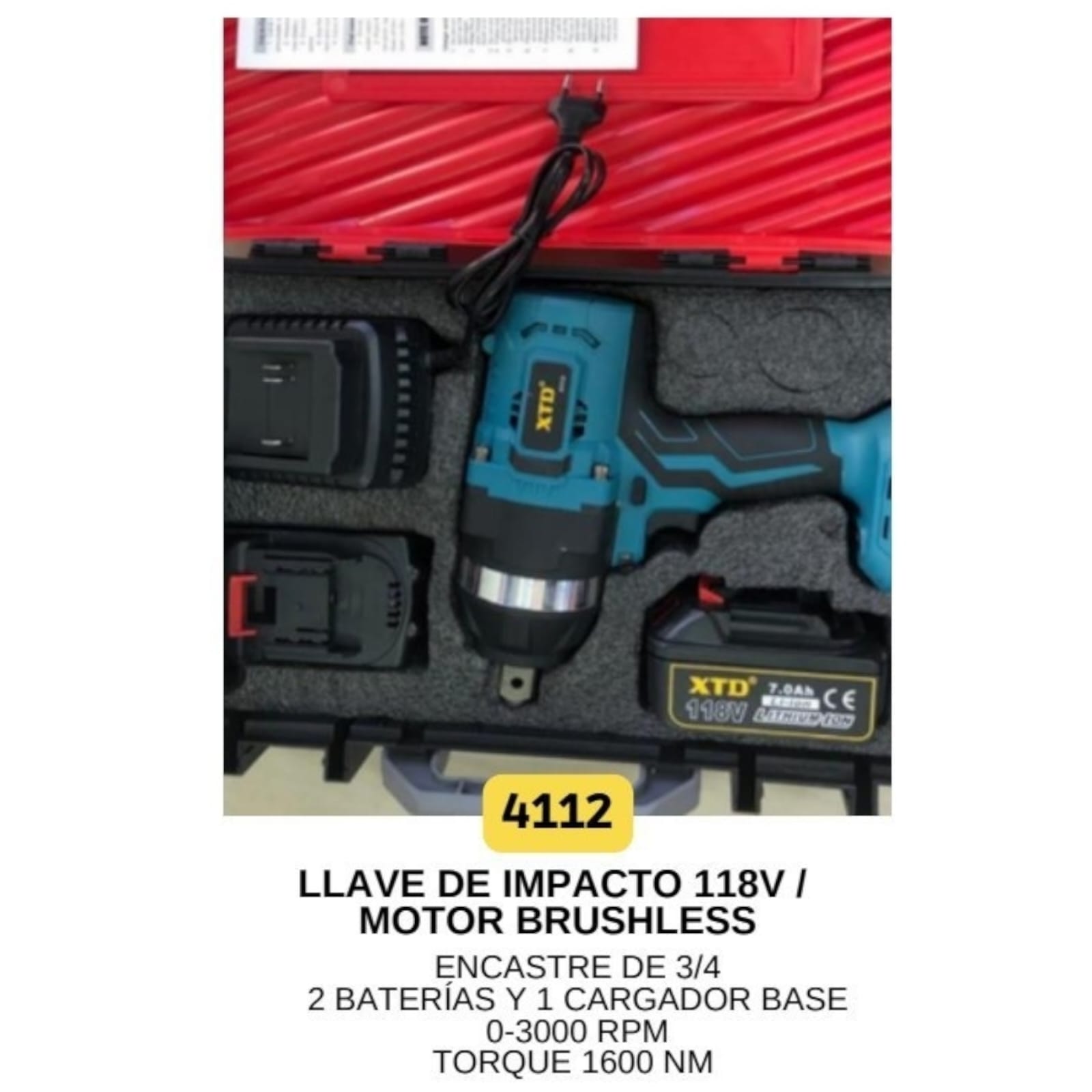 llave de impacto xtd de 3/4 cod 4112