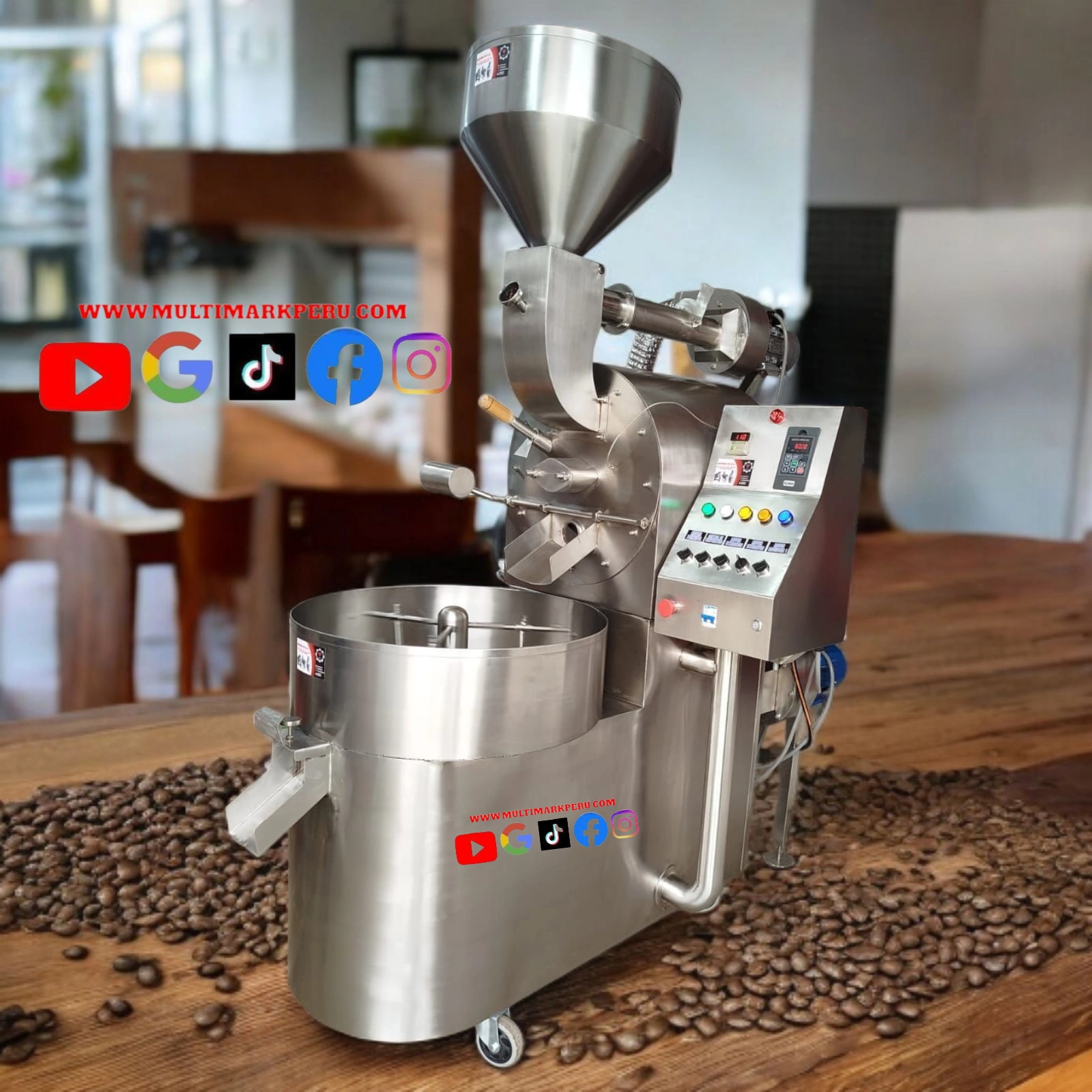 Tostadora de cafe de 15 kilos