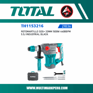 ROTOMARTILLO SDS+ 32MM 1500W 4400BPM  5.5J INDUSTRIAL BLACK, TOTAL TH1153216