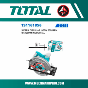 SIERRA CIRCULAR 1600W 5000RPM 185X20MM INDUSTRIAL TOTAL TS1161856