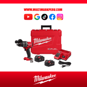 KIT DE TALADRO PERCUTOR/ATORNILLADOR M18 FUEL DE 1/2" MILWAUKEE 290422