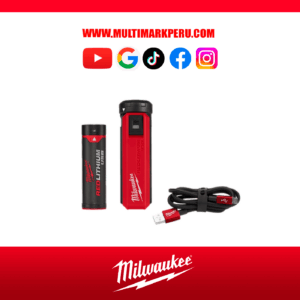 KIT DE BATERIA PORTATIL REDLITHIUM 3.0 Y CARGADOR USB MILWAUKEE 48592013