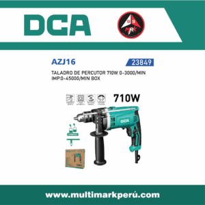 TALADRO DE PERCUTOR DCA 710W 0-3000/MIN  IMP:0-45000/MIN BOX, AZJ16