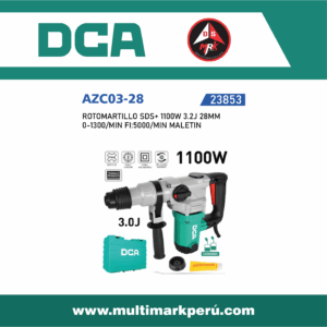 ROTOMARTILLO DCA, SDS+ 1100W 3.2J 28MM  0-1300/MIN FI:5000/MIN MALETIN,  AZC03-28