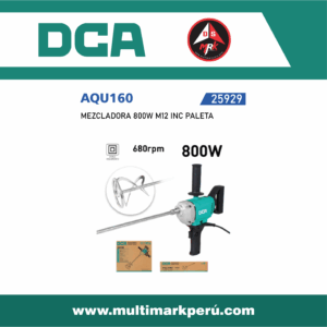 MEZCLADORA DCA, 800W M12 INC PALETA, AQU160