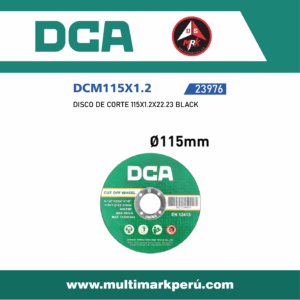 DISCO DE CORTE 115X1.2X22.23 BLACK, DCM115X1.2