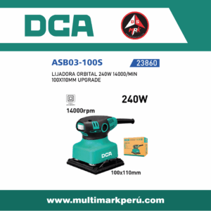 LIJADORA ORBITAL 240W 14000/MIN  100X110MM UPGRADE, ASB03-100S
