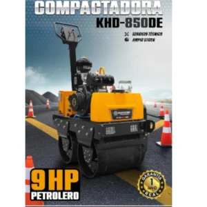 Rodillo compactador 9hp khomander tecnología alemana