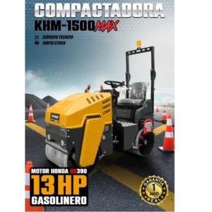Rodillo compactador 13hp khomander tecnología alemana