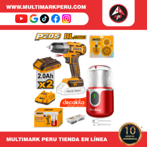 Kit INGCO combinado de 2  pcs  CDLI20508+KMCF022R COSLI23064