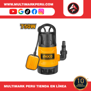 BOMBA  SUMERGIBLE  PLASTICA 750W, SPD7508-5