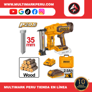 CLAVADORA DE  MADERA INGCO 20V  +BAT+CARGADOR, CBNLI2008