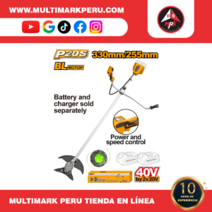 DESBROZADORA  INGCO INALAMBRICA  40V  330MM/255MM+ACCESORIOS, CSTLI20018
