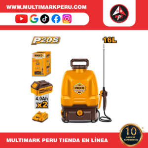 Mochila  Pulverizador  inalámbrico 20V  16L  +2BAT+CARGADOR, CSPLI201644