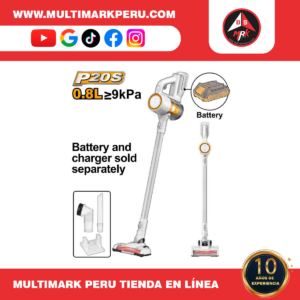 ASPIRADORA INGCO A  BATERIA 20V  0.8L>9 Kpa 120W, CVLI20061