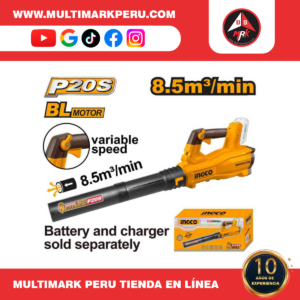 SOPLADORA 20V  8.5m3/min  C/CONTROL DE  VELOCIDAD, CABLI20428