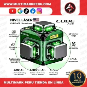 NIVEL LÁSER CUBE ACE | TECNOLOGÍA AMERICANA 🇺🇸