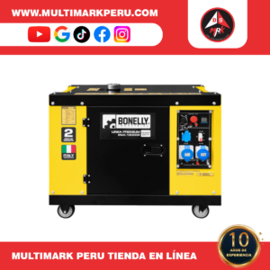 GENERADOR BONELLY DIESEL SILENCIOSO 9KW MONOFÁSICO 220V