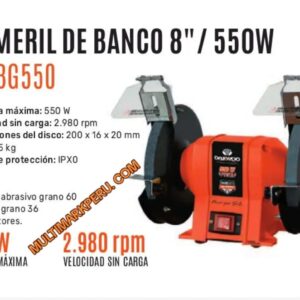 Esmeril de Banco Daewoo DABG550 8” 550 W – Multimark Perú