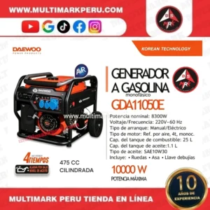 Generador Daewoo GDA11050E 10000 W | Compra en Multimark Perú
