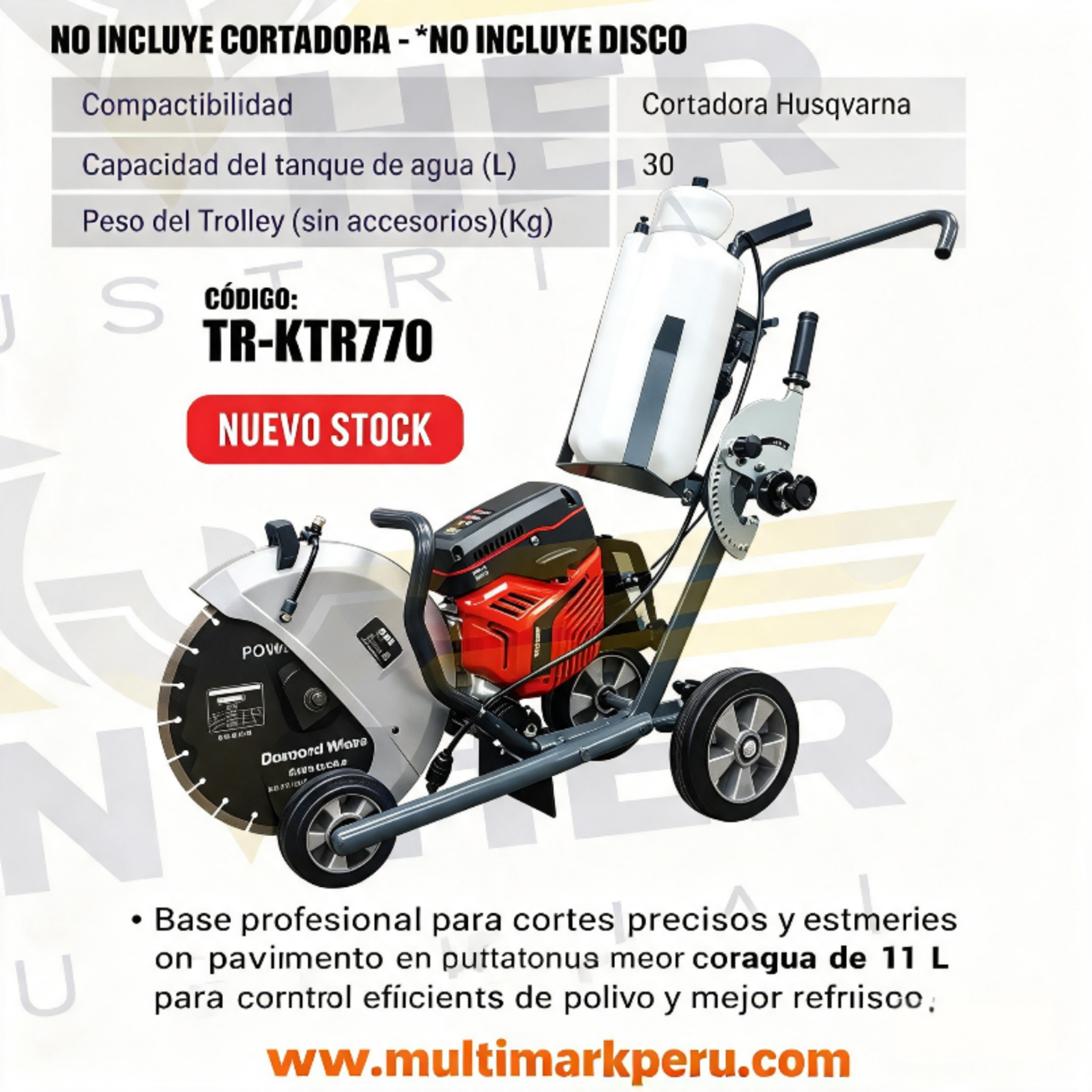 CARRITO BASE KANTHER TR-KTR770 — PARA CORTADORA DE CONCRETO 🇨🇳🇵🇪 – 📁 CORTADORAS DE CONCRETO KANTHER — GASOLINERAS Y