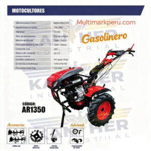 MOTOCULTOR KANTHER AR1350 — GASOLINERO — 13Hp 🇨🇳🇵🇪